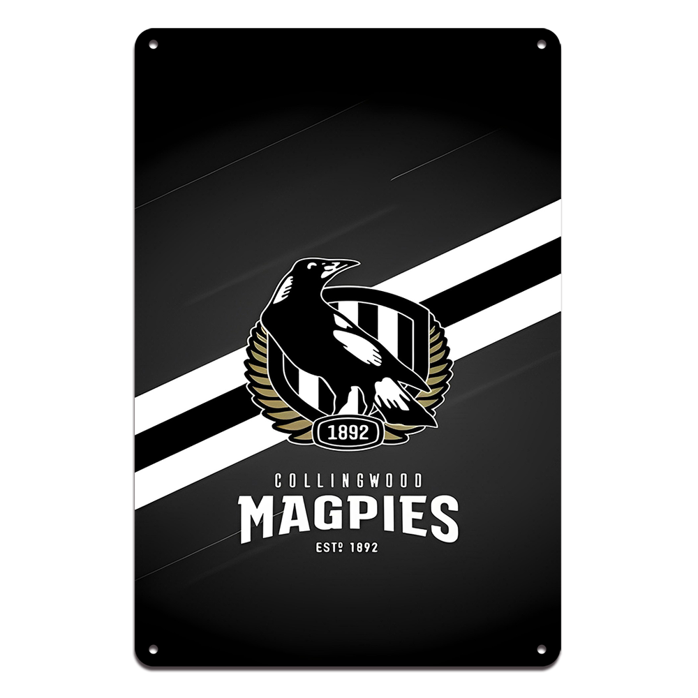 MAGPIES BIRD COLLINGWOOD 1892 Tin Metal Sign Rustic Look Vintage Man Cave - Tin Sign Factory Australia