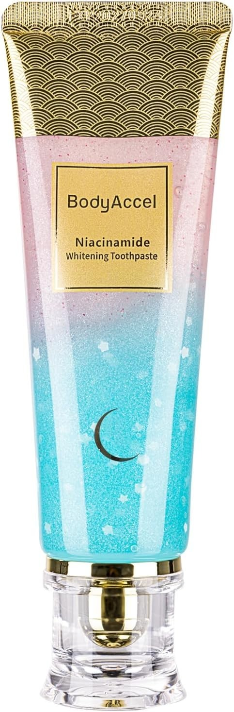 Bodyaccel Niacinamide Whitening Toothpaste – Natural Whitening Toothpaste with N - Tin Sign Factory Australia