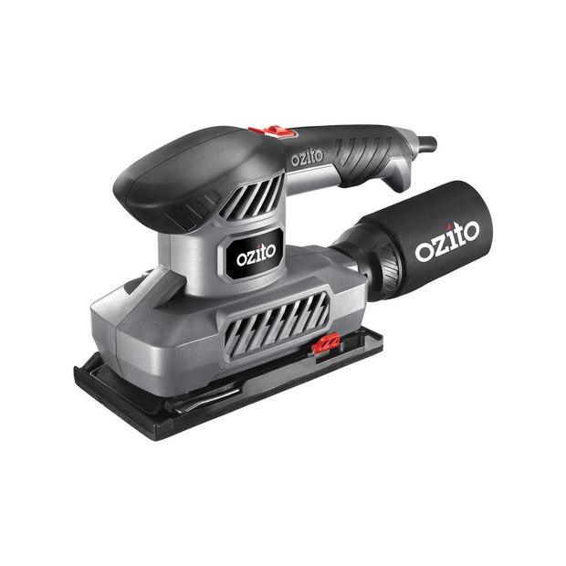 Ozito power sander with sandpaper sheets 