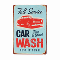 Tin Sign Car wash Rustic Look Vintage Tin Metal Sign Man Cave 200x300mm Metal - Tin Sign Factory Australia