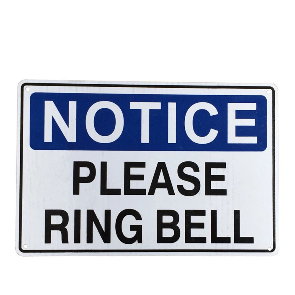 Notice Warning Sign Please Ring Bell 200x300mm Private Property Home