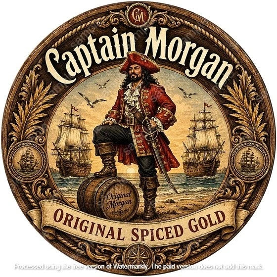ORIGINAL SPICED GOLD 40 cm round aluminium sign