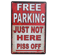JUST NOT HERE Home Rustic Look Man Cave Shed Garage Bar Parking Metal Tin Sign - Tin Sign Factory Australia