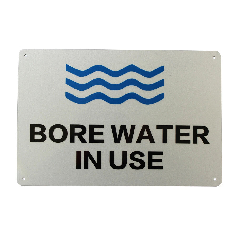 Warning Sign Bore Water in Use Private Home 300x200mm Metal Notice - image 2