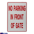 Warning Notice No Parking in Front Gate Sign 200x300mm Metal Private - image 3
