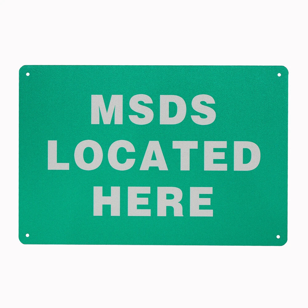 Warning Notice Sign Msds Located Here 200x300mm Metal Workshop Safety