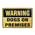 Warning Notice Dogs on Premises Sign 300*200mm Metal Safety Private