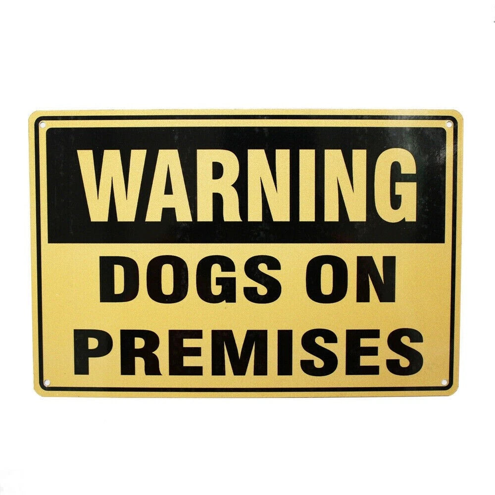 Warning Notice Dogs on Premises Sign 300*200mm Metal Safety Private