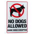 Warning Sign No Dogs Allowed Guided Dogs Except 200x300mm Clear Zone - image 2