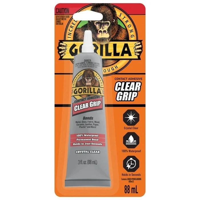 Gorilla Glue Clear Grip Adhesive 88ml – Strong, Flexible, Crystal Clear Bond - Tin Sign Factory Australia
