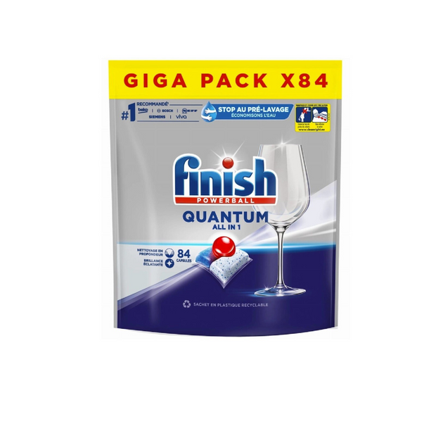 Finish Quantum all-in-1 dishwasher detergent pack with 84 loads 