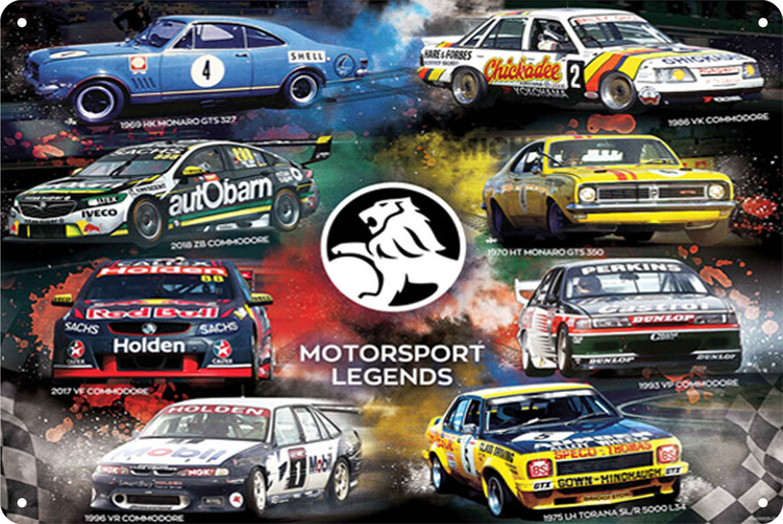 Holden Motorsport Legends Tin Sign Rustic Look Retro 20x30cm product image