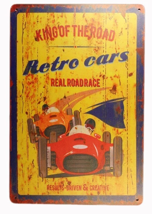 REAL ROADRACE Home Wall Man Cave Shed Garage Workshop Bar Pub Metal Tin Sign - Tin Sign Factory Australia