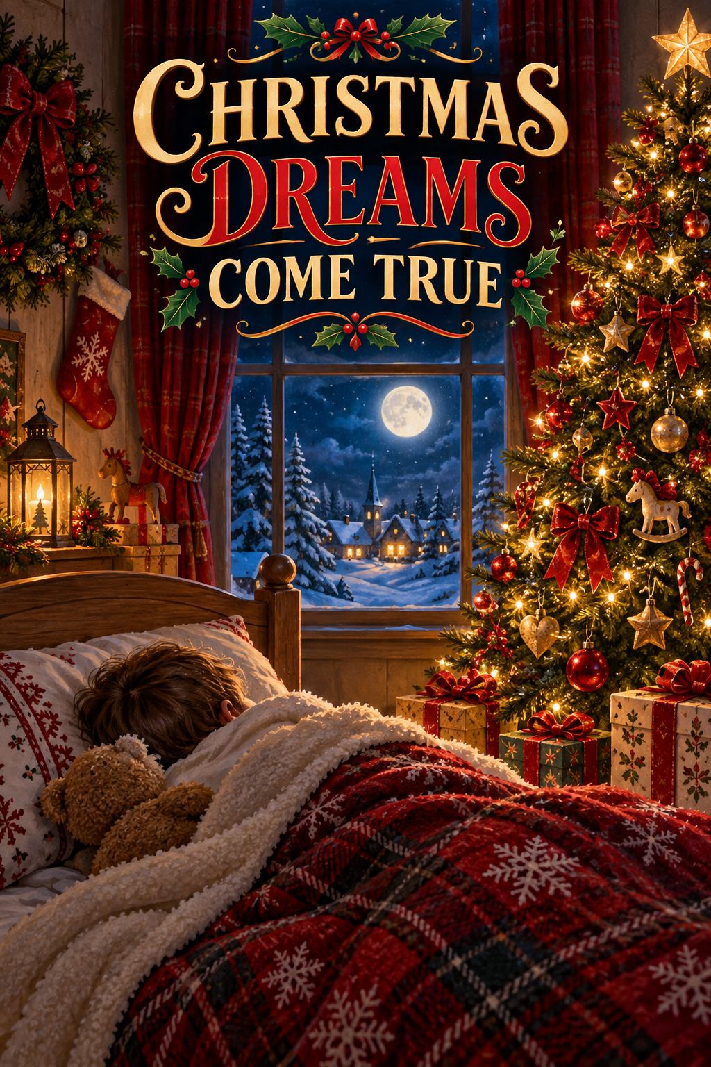 Christmas Dreams Come True Garage Bar & Shed Wall Man Cave Metal Sign