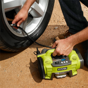 Green Ryobi power washer 