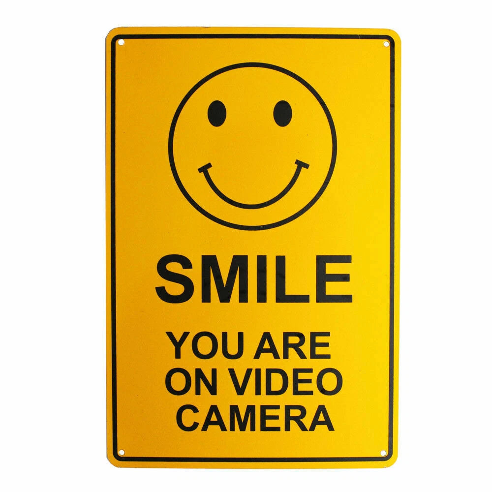 Warning Security Sign Smile You’re on Video Camera CCTV 200x300mm - image 4