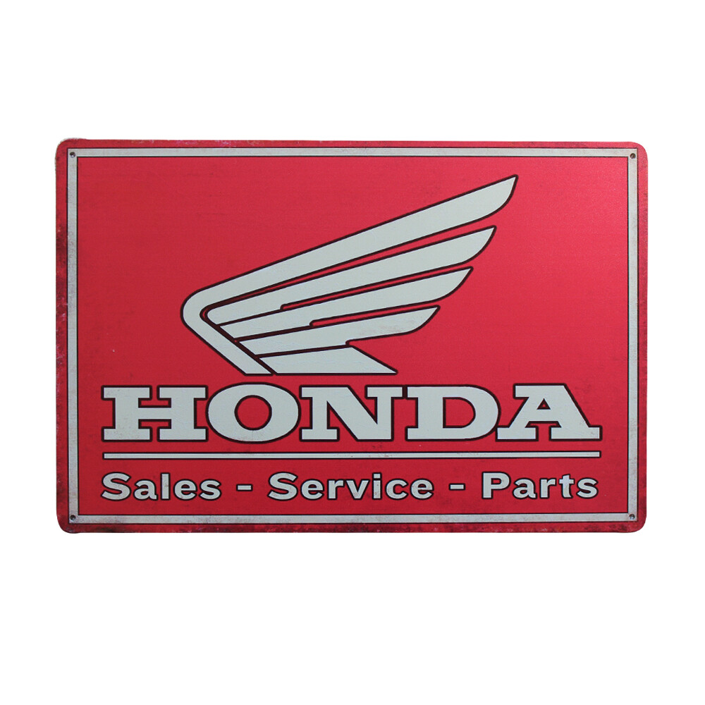 Metal Tin Sign HONDA Rustic Look Vintage Man Cave Shed-Garage Bar 200x300mm - Tin Sign Factory Australia