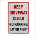 Warning Keep Driveway Clear No Parking Day Night Sign 200x300mm Metal - image 3