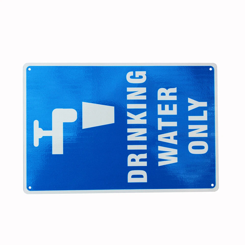 Warning Drinking Water Only Sign 200*300mm Reflective Metal - image 3