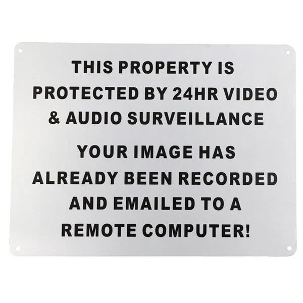 Warning Sign 24 Hr Video Audio Surveillance Security 200 X 300mm - image 4