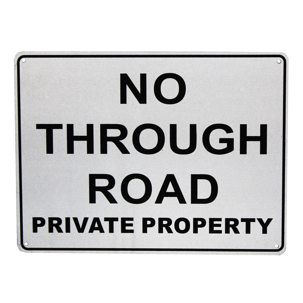 Warning Notice Sign No Through Road Private Property 200x300mm Safety - image 4