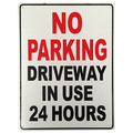 Warning Traffic Sign No Parking Driveway In Use 24hours 200x300mm Metal Sign - Tin Sign Factory Australia