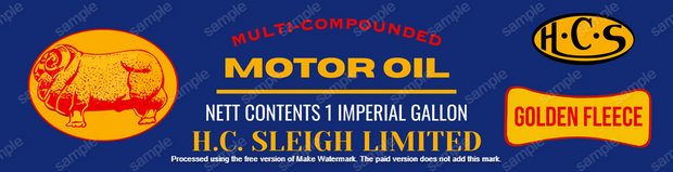 Golden Fleece Motor Oil Bar Runner – Vintage Aussie Garage & Man Cave Décor