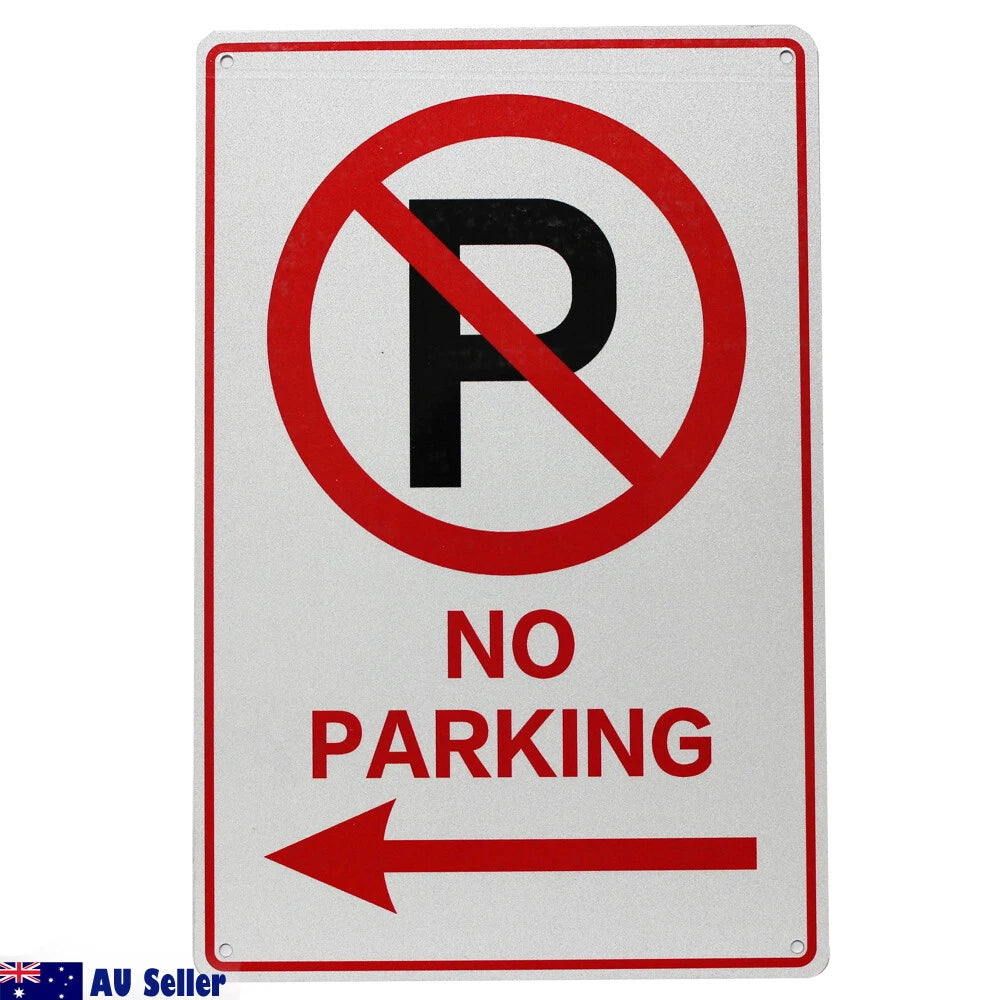 Warning Notice No Parking Sign Traffic Safety 200x300mm Metal Best