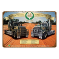 Tin Metal Sign TRUCK MARK SUPER-LINE 1988 20x30cm Rustic Look Vintage - Tin Sign Factory Australia