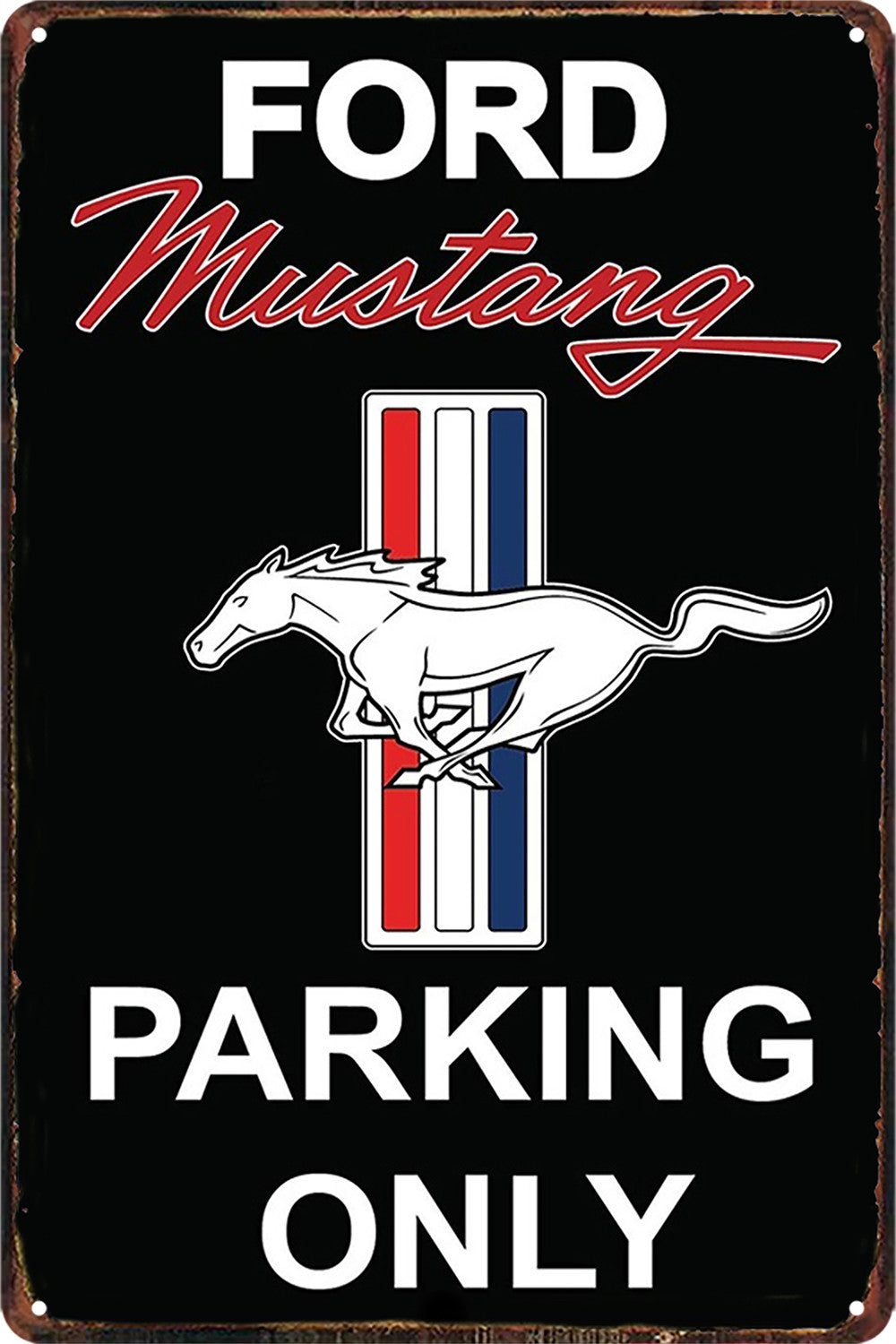 Ford Mustang Parking Only Garage Tin Metal Sign Rustic Vintage product image