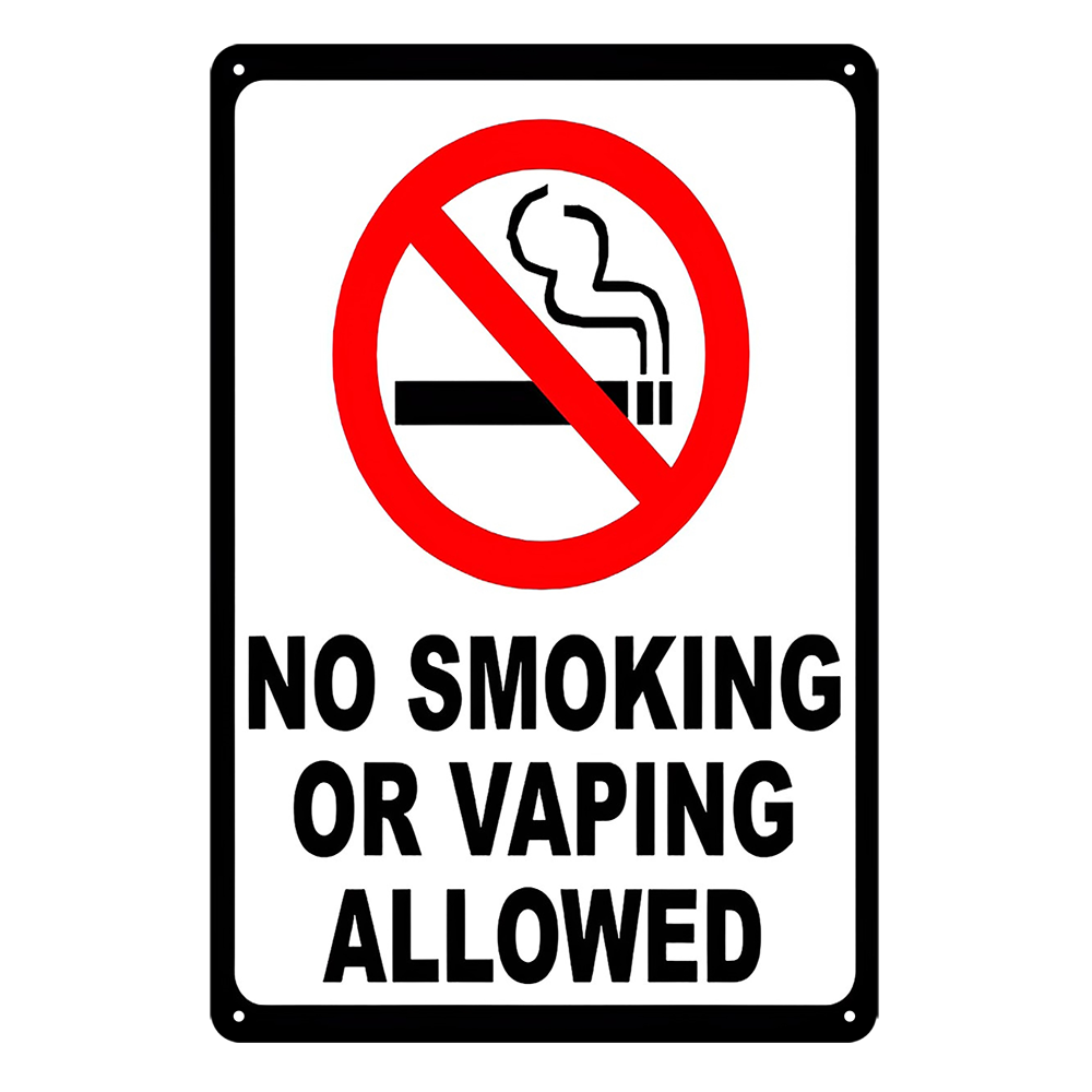 NO SMOKING OR VAPING ALLOWED Rustic Metal Sign Vintage Tin Shed Garage Bar - Tin Sign Factory Australia