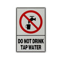 Warning Notice Do Not Drink Tape Water 200x300mm Metal Safety Health - image 4