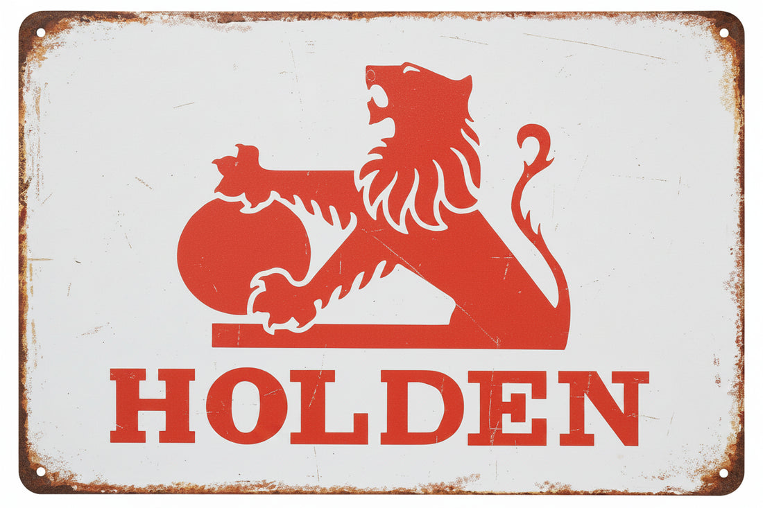 Warning Metal Tin Sign 300 X 200mm Holden Rustic Look Vintage Man