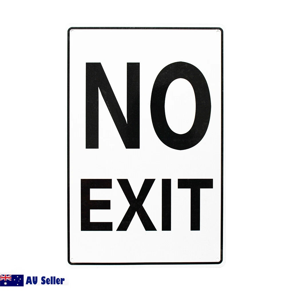 Warning Notice No Exit Sign 200x300mm Private Place Metal Traffic