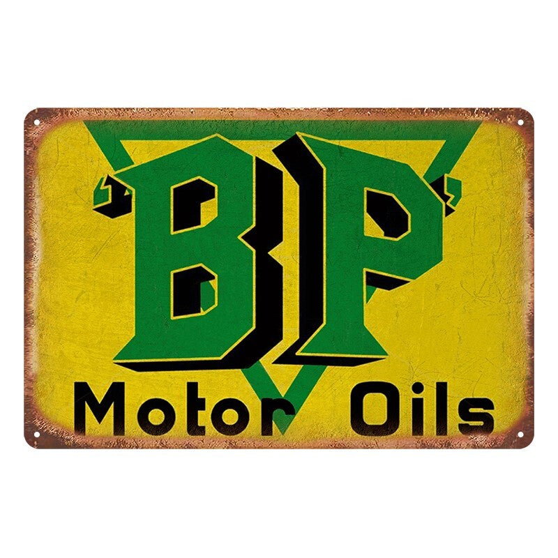 Tin Metal Sign BP Motor Oils 20x30cm Rustic Vintage product image