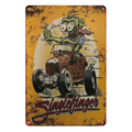 RATFINK SINGLE FINGER RAT FINK R.F Tin Metal Sign Rustic Look Vintage - Tin Sign Factory Australia