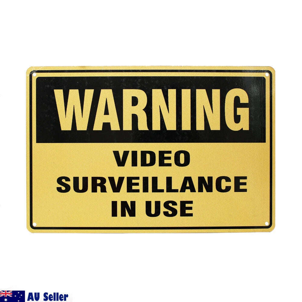 Warning Notice Video Surveillance in Use Sign 200x300mm Metal Safety