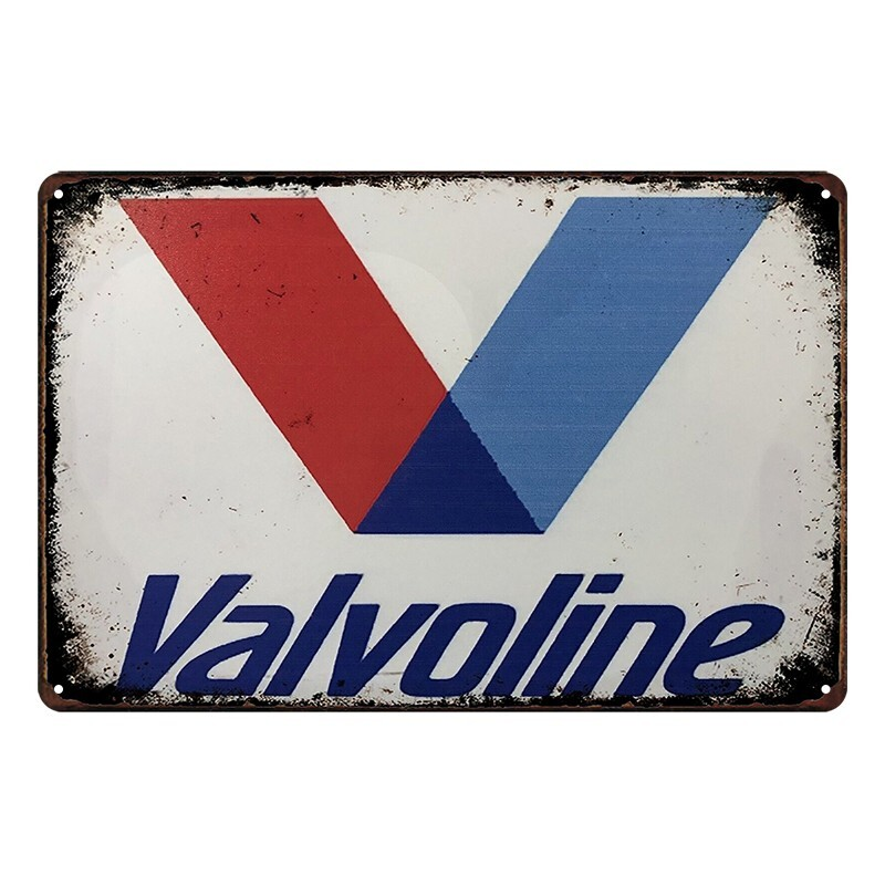 Tin Metal Sign VALVOLINE MOTOR OIL CAR 20x30cm Rustic Vintage - Tin Sign Factory Australia