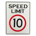 WARNING NOTICE 10 SPEED LIMIT SHARED ZONE SCHOOL Metal Sign 200x300mm Safety - Tin Sign Factory Australia
