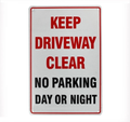 KEEP DRIVEWAY CLEAR Home Wall Man Cave Bar Rustic Look Warning Decor Metal Sign - Tin Sign Factory Australia