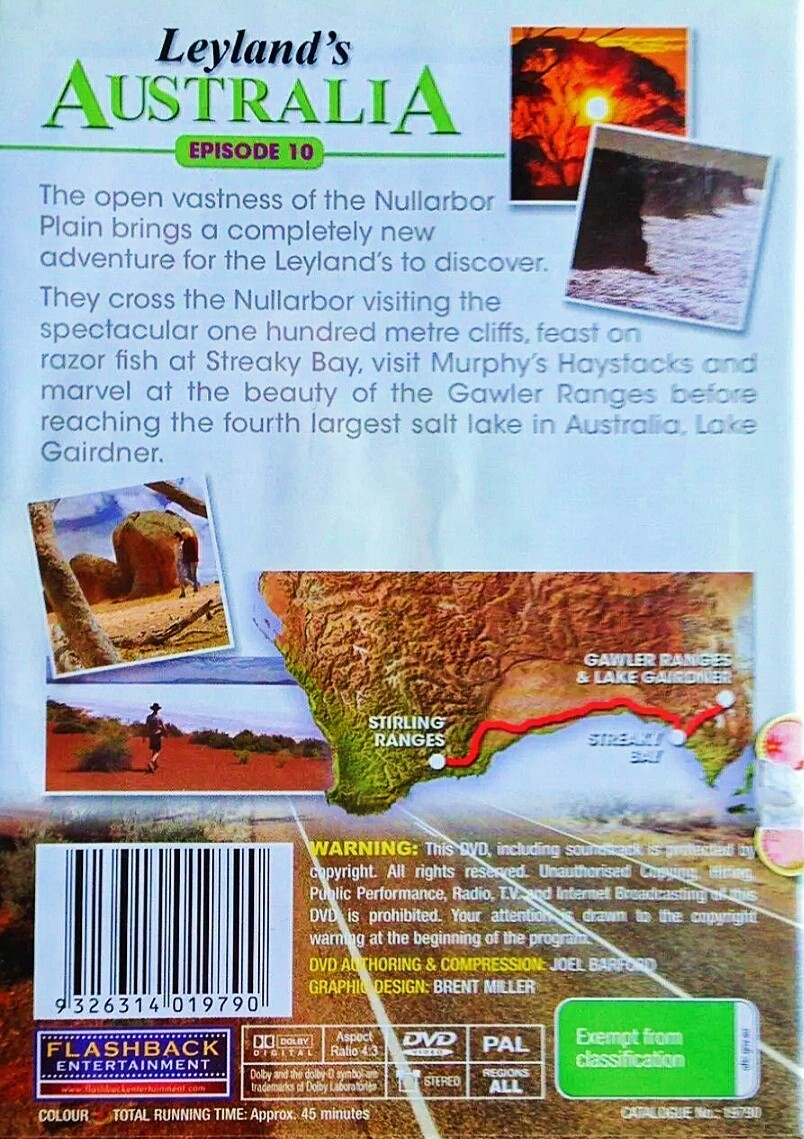 LEYLANDS AUSTRALIA Stirling Ranges to the Gawler Ranges DVD. Episode 10 LIKE NEW