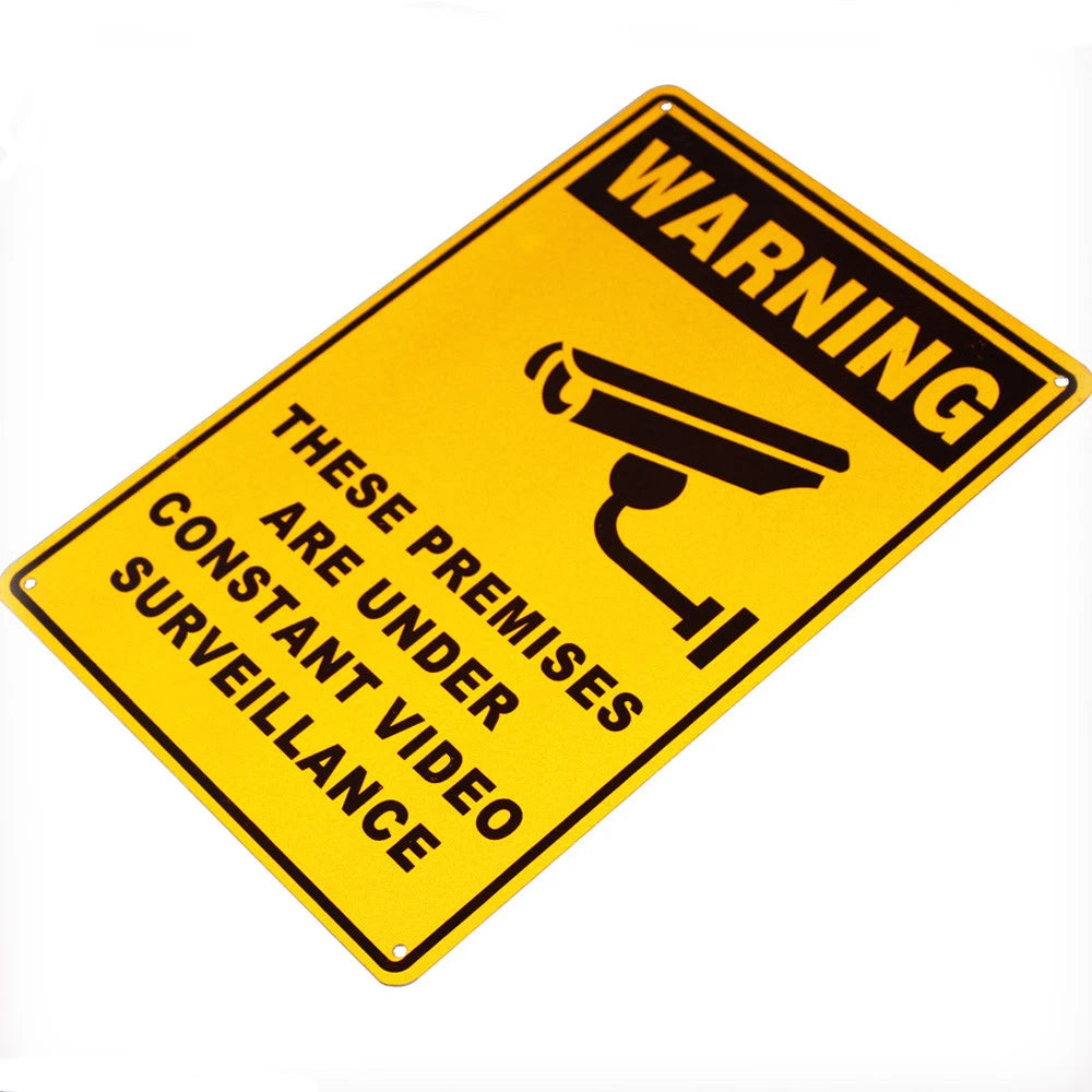 Security Sign Warning Camera CCTV 200x300mm Metal Under 24h - image 3