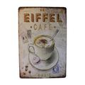 Tin Sign  EIFFEL CAFE  Sprint Drink Bar Whisky Rustic Look - Tin Sign Factory Australia