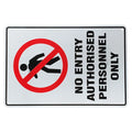 Warning Sign Notice No Entry Authorised Only 200x300mm Private - image 2