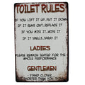 3x Tin Sign 200x300mm Toilet Rules Ladies Gentlemen Funny Comedy - image 3