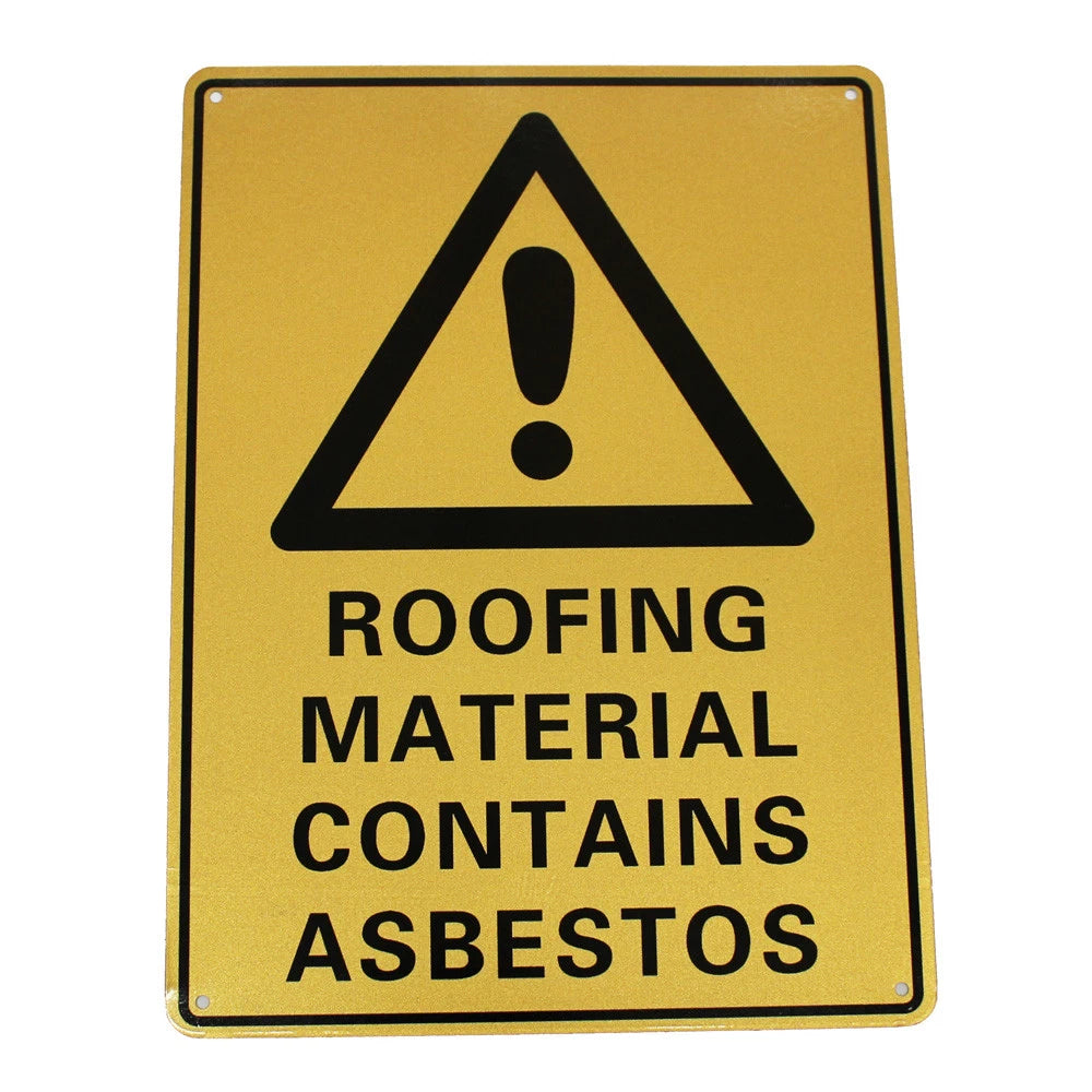2x Warning Danger Contains Asbestos Roofing Material Sign 300*200mm