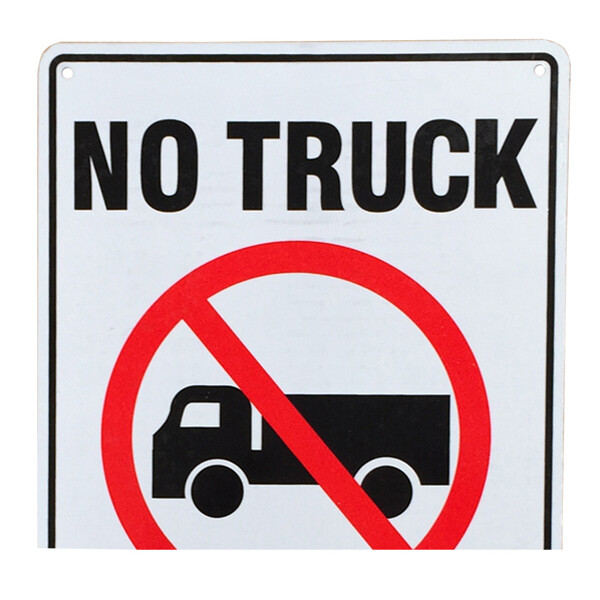 Warning Sign NO TRUCK ENTRY 200x300mm Metal Notice Road Private Property Safe - Tin Sign Factory Australia