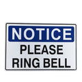 Notice Warning Sign Please Ring Bell 200x300mm Private Property Home