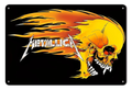 SKULL & FIRE Home Vintage Look Man Cave Shed Garage Bar Wall Metal Tin Sign - Tin Sign Factory Australia