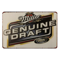 GENUINE DRAFT BEER Miller Rustic Metal Sign Vintage Tin Shed Garage Bar - Tin Sign Factory Australia